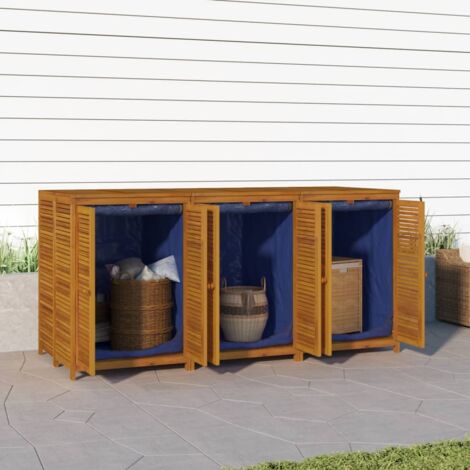 Boîte de rangement de jardin  Coffre de rangement  210x87x104 cm bois massif d'acacia 71301
