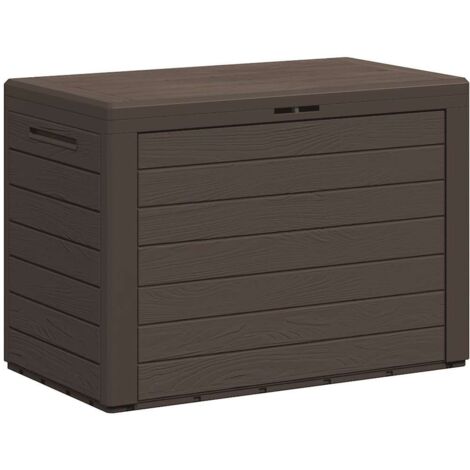 Boîte de rangement de jardin, Coffre de rangement Exterieur Marron 78x44x55 cm LKF63790