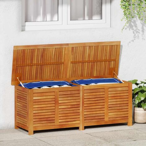 Boîte de rangement de jardin-Coffre de rangement-Stockage Rangement persiennes 150x50x56cm bois acacia 821805