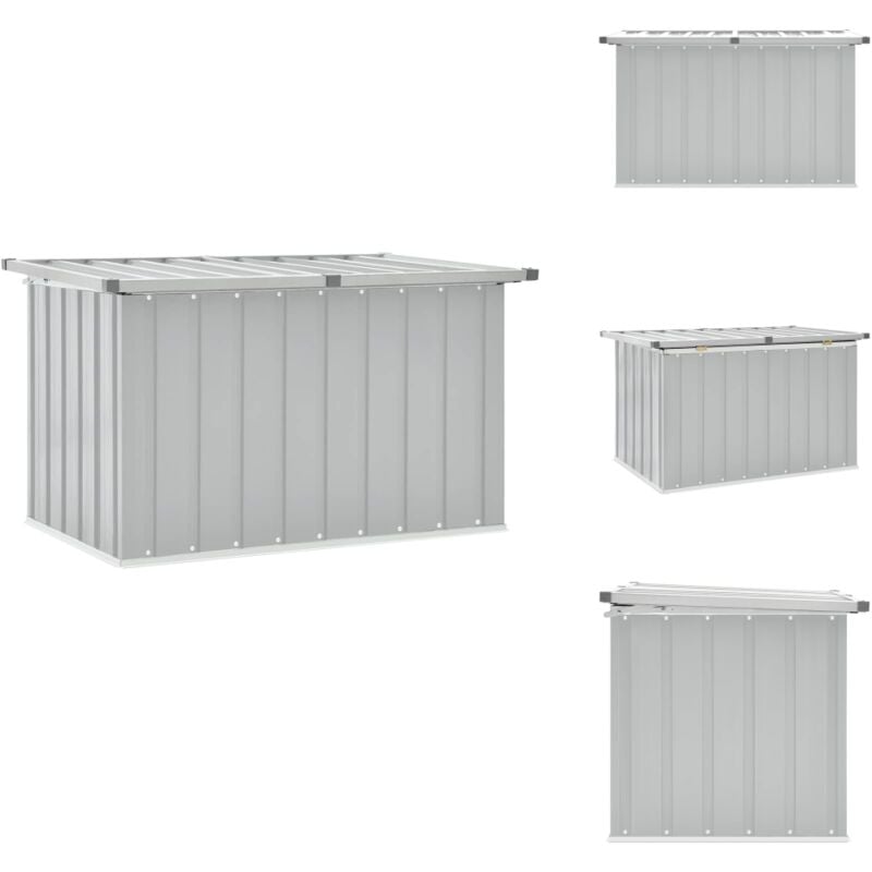 Boîte de rangement de jardin Gris 109x67x65 cm - Boîte De Rangement Jardin - Coffre De Jardin - Rangement Exterieur - Meuble De Jardin - Coffre De