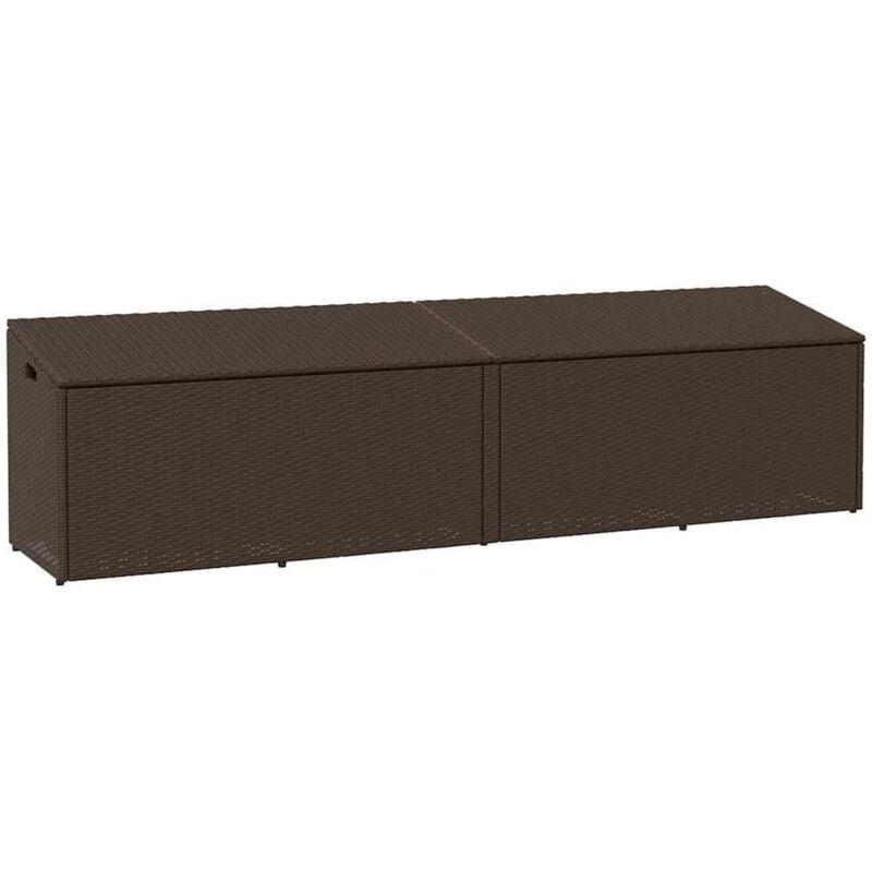 Vidaxl - Boîte de rangement de jardin marron 220x50x58 cm résine tressée