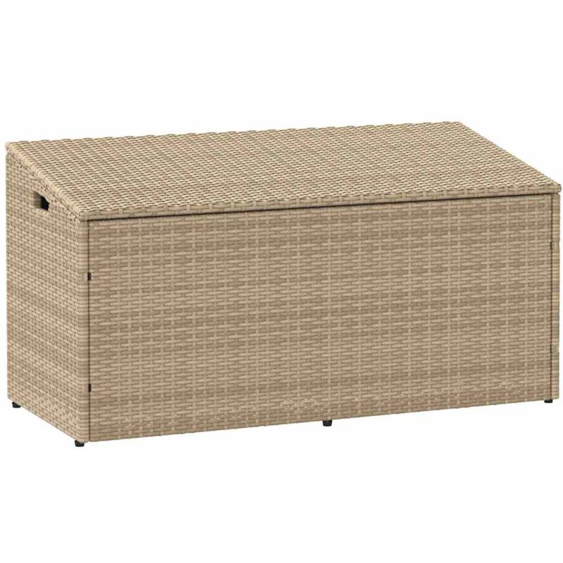 Boîte de rangement de jardin beige 110x50x58 cm résine tressée vidaXL