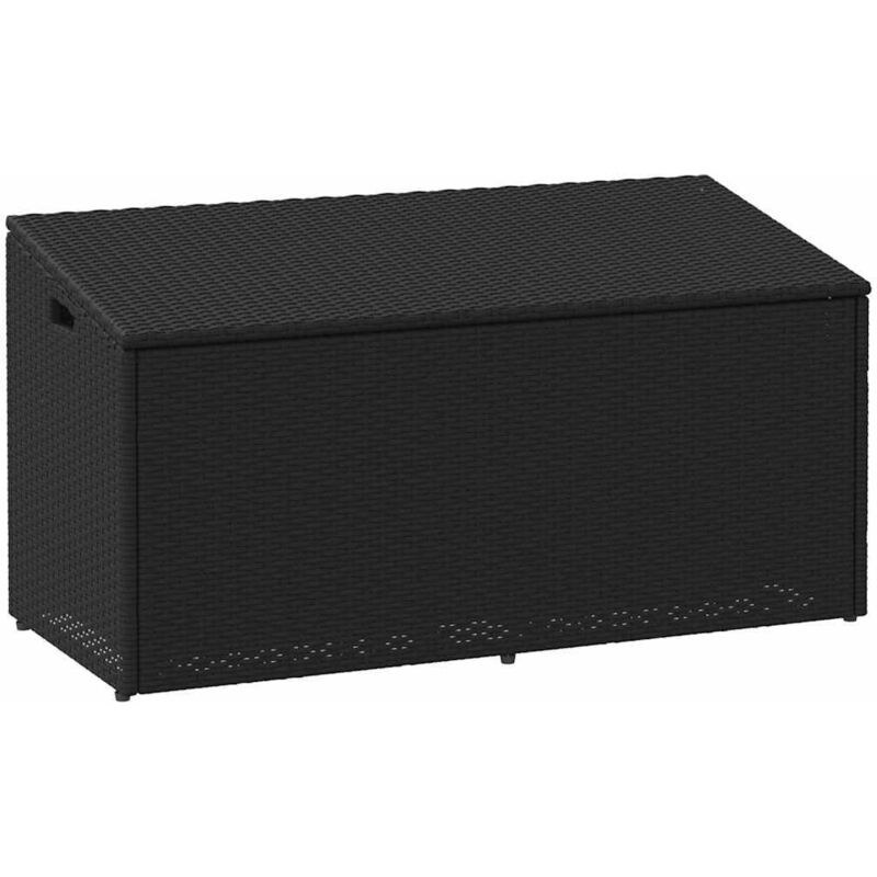 Noir Vidaxl resine tressee salon de jardin