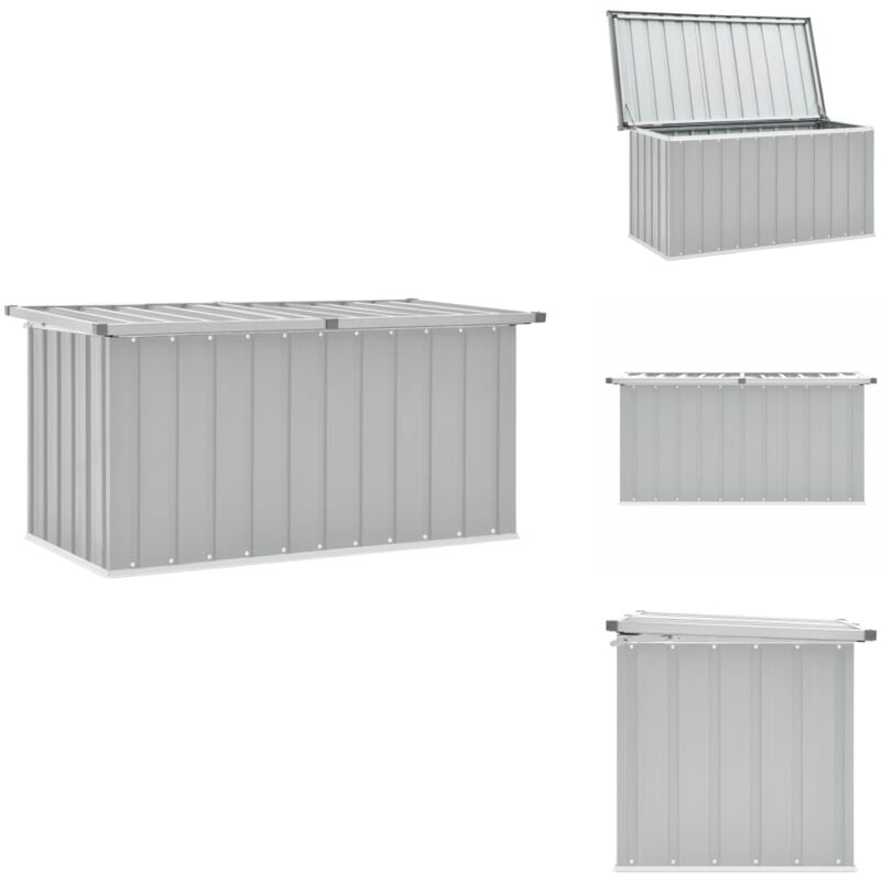 Vidaxl - Boîte de rangement de jardin Gris 129x67x65 cm - Boîte De Rangement Jardin - Coffre De Jardin - Rangement Exterieur - Coffre De Jardin Gris