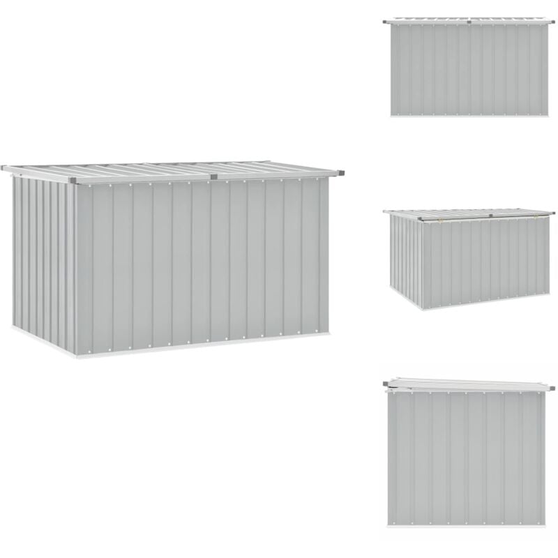 Boîte de rangement de jardin Gris 149x99x93 cm - Boîte De Rangement Jardin - Coffre De Jardin - Rangement Exterieur - Meuble De Jardin - Coffre De