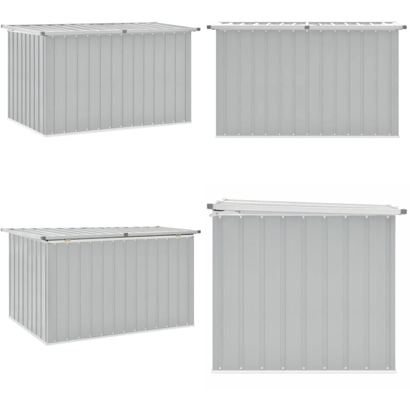 Boîte de rangement de jardin Gris 149x99x93 cm - Boîte De Rangement Jardin - Coffre De Jardin - Rangement Exterieur - Meuble De Jardin - Coffre De