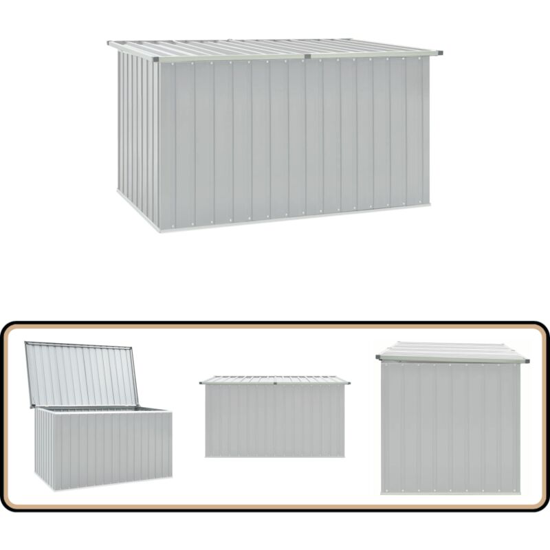Vidaxl - Boîte de rangement de jardin Gris 171x99x93 cm - Coffre De Jardin - Rangement Extérieur - Boîte De Rangement - Meuble De Jardin - Boîte à