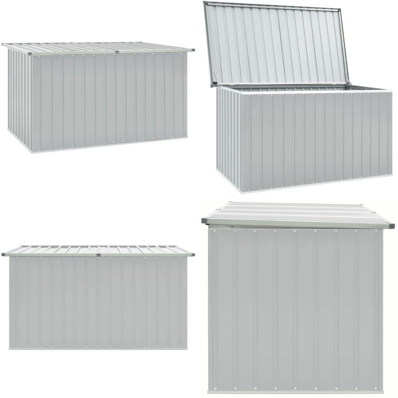 Boîte de rangement de jardin Gris 171x99x93 cm - Coffre De Jardin - Rangement Extérieur - Boîte De Rangement - Meuble De Jardin - Boîte à Outils