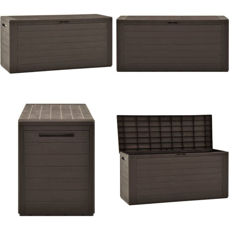 Vidaxl - Boîte de rangement de jardin Marron 116x44x55 cm - Boîte De Rangement Jardin - Coffre De Rangement Extérieur - Rangement Jardin