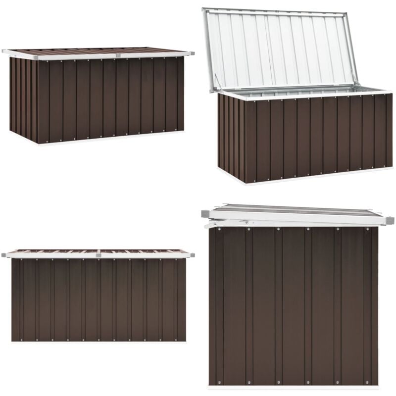 Vidaxl - Boîte de rangement de jardin Marron 129x67x65 cm - Boîte De Rangement Jardin - Coffre De Jardin - Rangement Extérieur - Meuble De Jardin