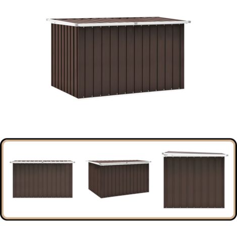 Boîte de rangement de jardin Marron 149x99x93 cm - Boîte De Rangement Jardin - Coffre De Jardin - Rangement Extérieur - Meuble De Jardin - Décoration Jardin