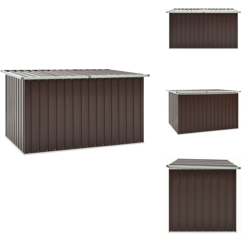 Boîte de rangement de jardin Marron 171x99x93 cm - Boîte De Rangement Jardin - Coffre De Jardin - Rangement Exterieur - Meuble De Jardin - Abri Jardin