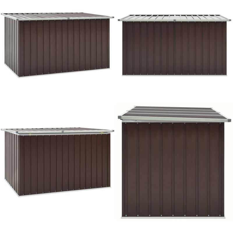 Boîte de rangement de jardin Marron 171x99x93 cm - Boîte De Rangement Jardin - Coffre De Jardin - Rangement Exterieur - Meuble De Jardin - Abri