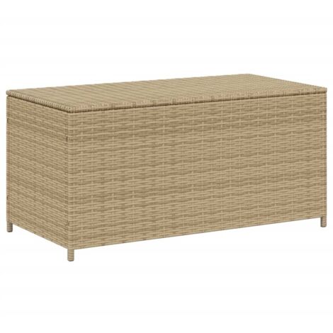 Boîte de rangement de jardin mélange beige 190L résine tressée CFW752682