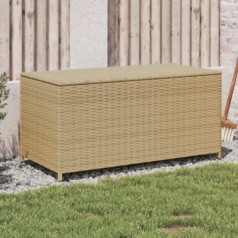 Vidaxl - Boîte de rangement de jardin mélange beige 190L résine tressée