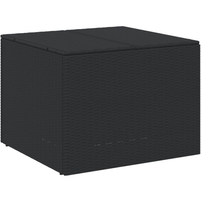 Boîte de rangement de jardin noir 291L résine tressée - Vidaxl