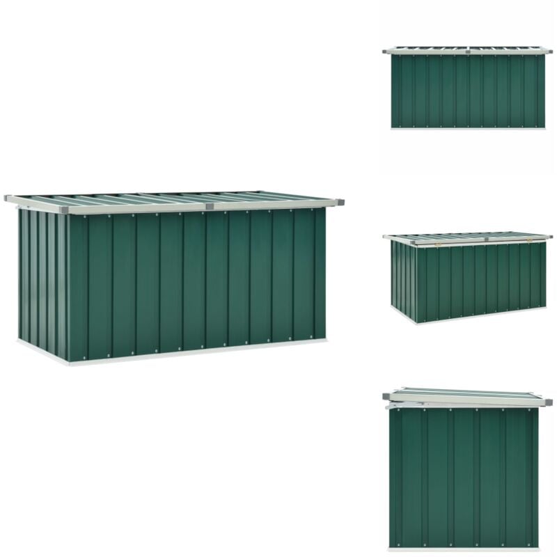 Vidaxl - Boîte de rangement de jardin Vert 129x67x65 cm - Coffre De Jardin - Rangement Jardin - Boite De Rangement Exterieur - Stockage Jardin - Abri