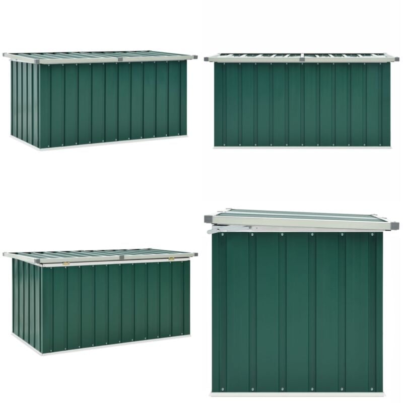 Vidaxl - Boîte de rangement de jardin Vert 129x67x65 cm - Coffre De Jardin - Rangement Jardin - Boite De Rangement Exterieur - Stockage Jardin - Abri