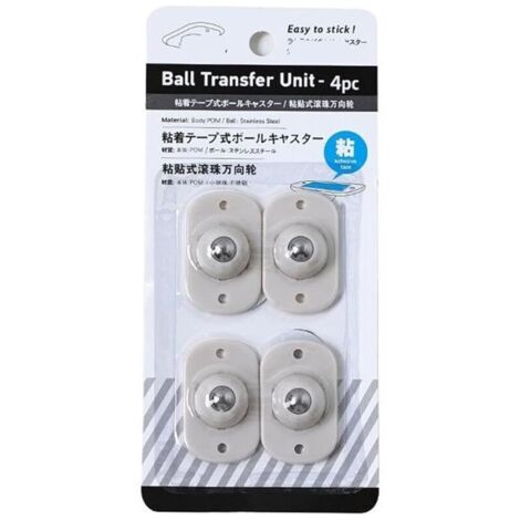 Boîte de rangement de poulie de roue universelle collante Non poreuse 4 pièces/lot, support à rouleaux inférieur pouvant être collé