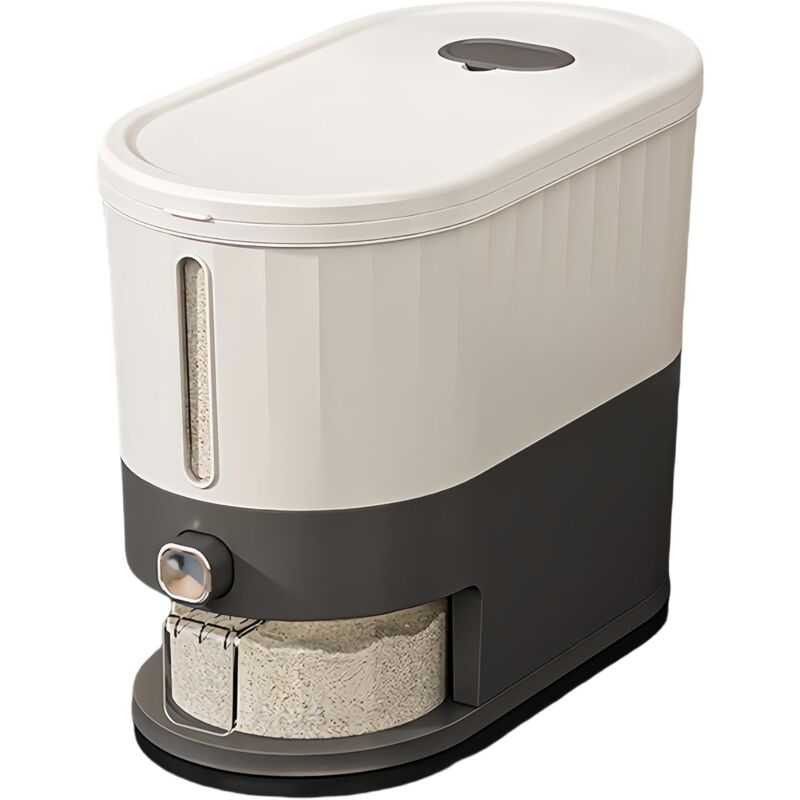 Boîte de rangement de riz, récipient de stockage de riz de qualité alimentaire, type de bouton poussoir ultra-mince, réservoir de stockage de riz,