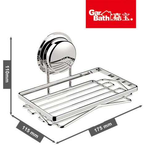 Boîte de rangement de salle de bain Jiabao à ventouses, en acier inoxydable, sans perçage, fixation murale, étagère de rangement pour lavabo, gain de place