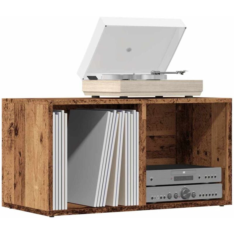 Boîtes de rangement lp vieux bois 69,5x34x36 cm bois ingénierie - Vidaxl