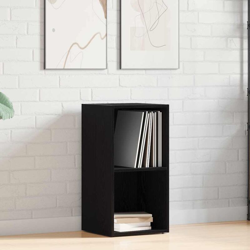 Boîtes de rangement lp chêne noir 71x34x36 cm bois ingénierie Vidaxl