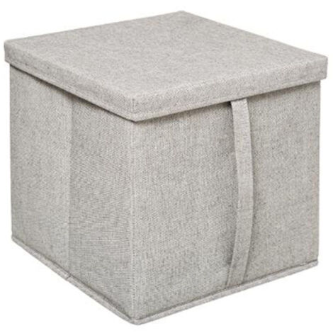 Boîte de Rangement Déco "Couvercle" 31x31cm Beige