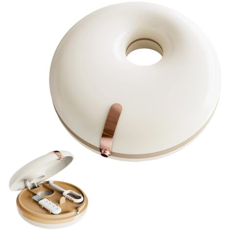 Boîte de rangement dentaire à double couche en forme de donut - fabriquée en matériau ABS, adaptée au rangement des instrument