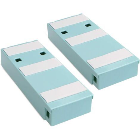 Boîte de rangement dissimulée sous la table en plastique collant 2 PCS (bleu)