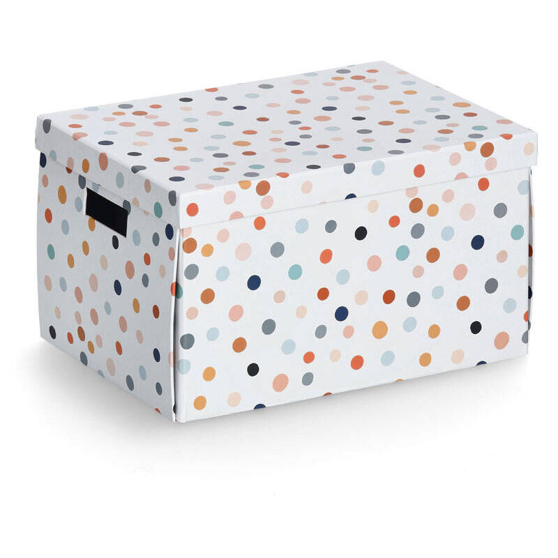 Boîte en carton avec couvercle dots, 25 x 35 x 20 cm