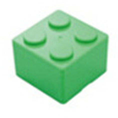 Boîte de rangement en ABS pour enfants à superposer avec pièces de construction pratiques en forme de blocs (Green Square) - 4 couleurs disponibles