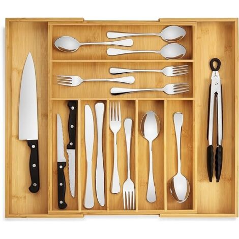 boite de rangement en bambou organiseur de bureau et tiroir boite compartimentee pour couverts de cuisine rangement maiso