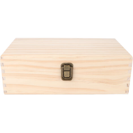 Boîte de rangement en bois 24 cases pour huiles essentielles, cosmétiques et vernis à ongles, cadeau pratique et décoratif