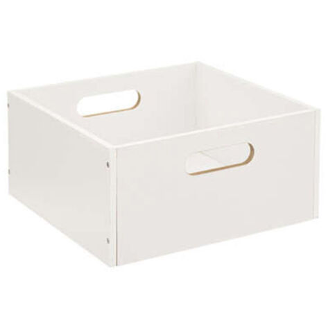 Boîte de Rangement en Bois "Mix n'Modul" 15x31cm Blanc
