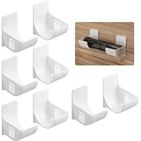 Boîte de rangement en papier aluminium 4 pièces, boîte de rangement adhésive pour étagère murale de porte pour portes de placard de cuisine pour porte de placard porte de garde-manger, papier parchemi