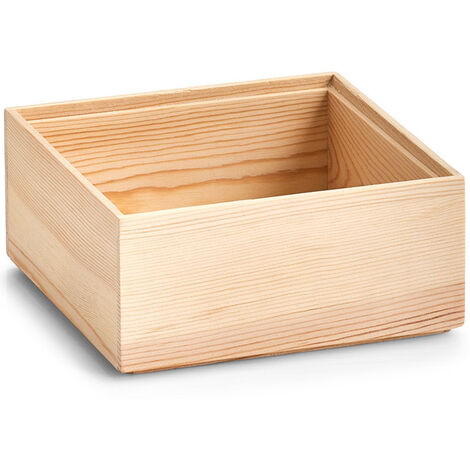 Boîte de rangement en pin, petite boîte de rangement, organiseur facile à nettoyer.