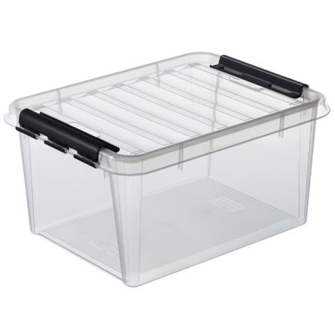 ORTHEX SWEDEN AB Boite de rangement transparente avec clips noires 14 litres classic 15 ref 3508390