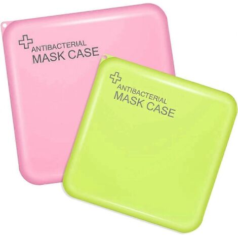 Boîte de rangement en plastique 2 pièces, boîte de rangement portable pour le visage, boîte de rangement portable (avec couvercle), accès au visage