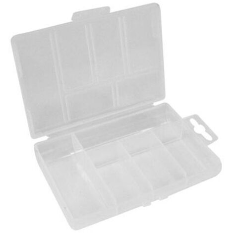 Boîte De Rangement En Plastique (85 X 135 X 25 Mm / 3 35'' X 5 31'' X 0 98'') - 5 Compartiments