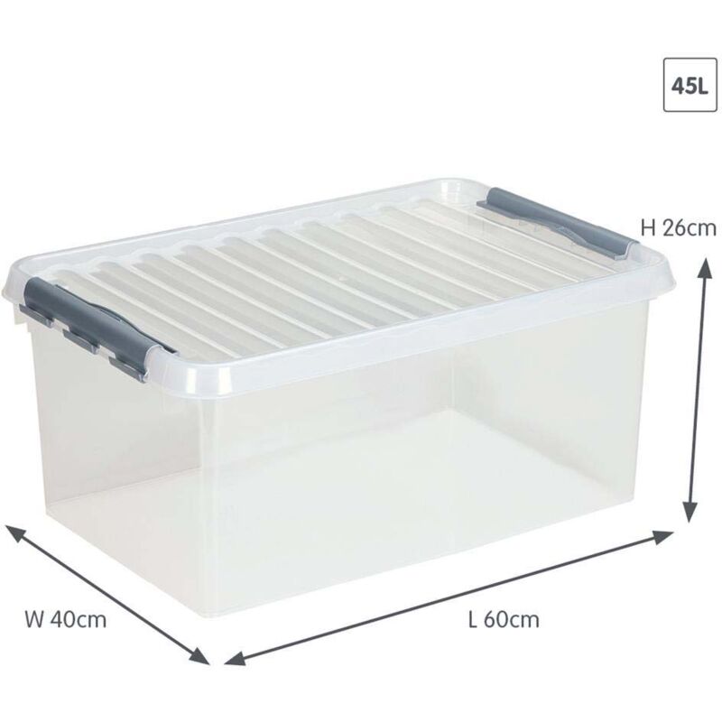 Sunware - Boîte de rangement en plastique Q-line 45 litres