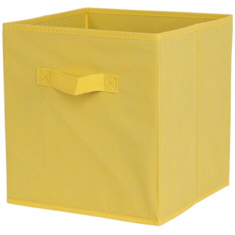 Boîte de rangement en tissu non tissé de haute qualité, sans couvercle, style tendance.