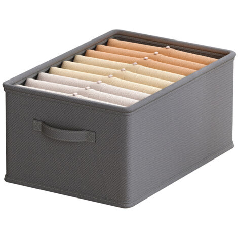 Boîte de Rangement en Velours Gris Foncé 362017 cm