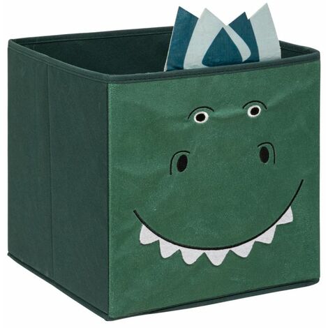 Boîte de Rangement Enfant Dinosaure 29cm Vert Foncé
