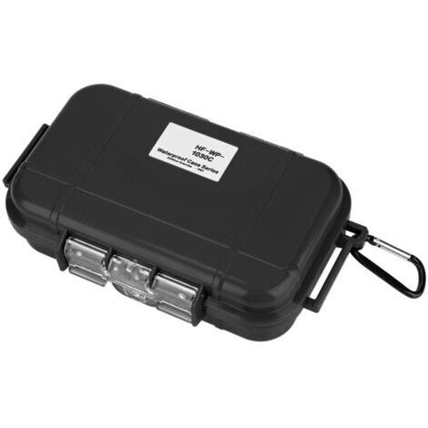 Boîte de Rangement Étanche et Antichoc pour Extérieur, Coffre de Transport Hermétique Noir