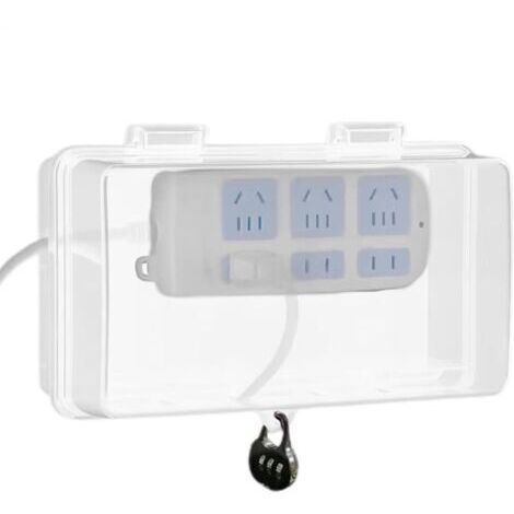Boîte de rangement étanche pour l'extérieur - Boîte de rangement verrouillable - Boîte de câble d'extension d'extérieur  Boîte de prise étanche à la pluie - Boîte ABS durable