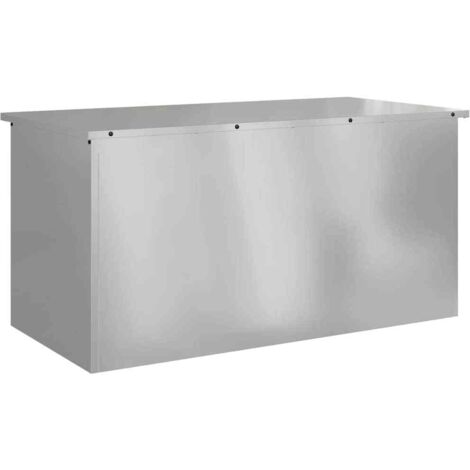 Boîte de Rangement Extérieure Argent 100 x 50,5 x 50 cm Acier CFW469803