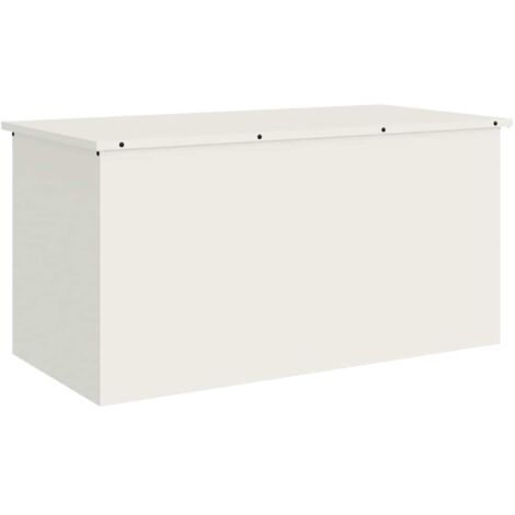 Boîte de Rangement Extérieure Blanc 100 x 50,5 x 50 cm Acier CFW345125