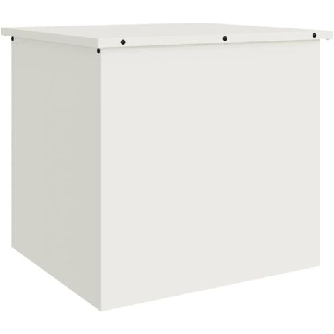 Boîte de Rangement Extérieure Blanc 55 x 50,5 x 50 cm Acier CFW222586