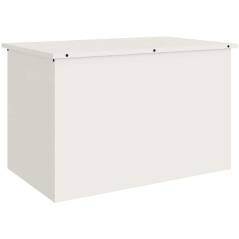 Boîte de Rangement Extérieure Blanc 80 x 50,5 x 50 cm Acier CFW982039